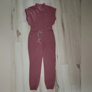 XS FIgs Mauve Pink Rafaela Scrub Jumpsuit